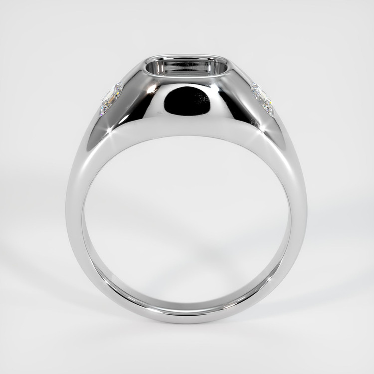 14K White Gold Men's Ring Setting