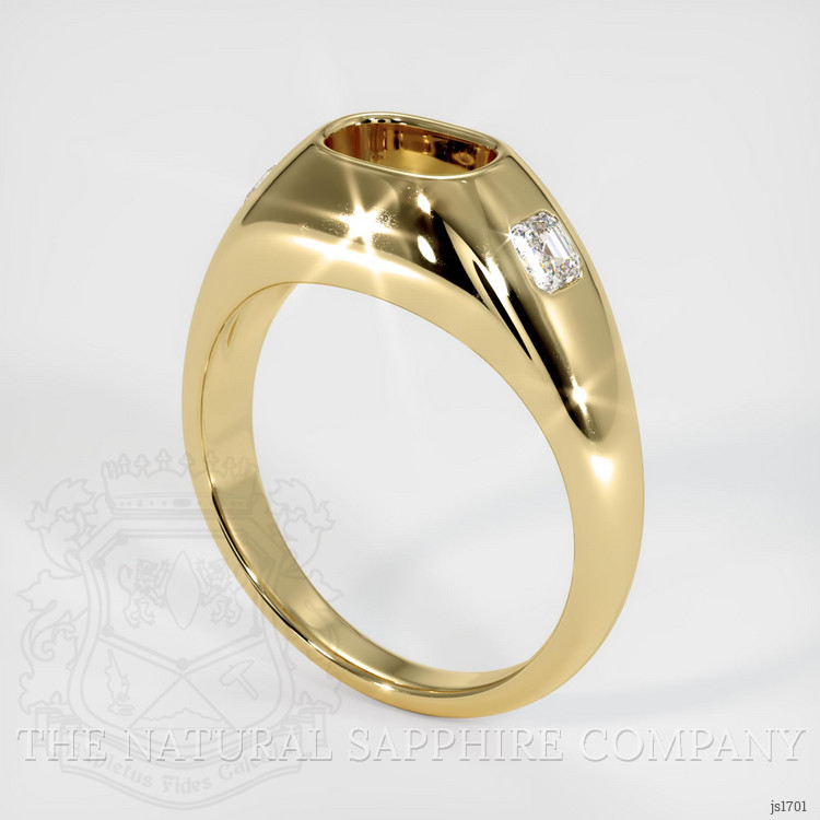 10K Yellow Gold Men's Ring Setting