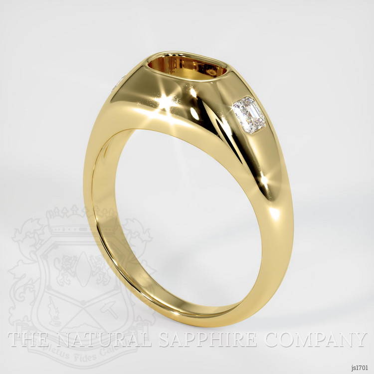 18K Yellow Gold Men's Ring Setting
