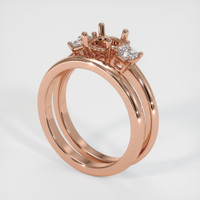 14K Rose Gold Three Stone Ring Setting Video