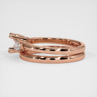 14K Rose Gold Three Stone Ring Setting Image