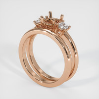 18K Rose Gold Three Stone Ring Setting Video
