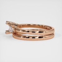 18K Rose Gold Three Stone Ring Setting Image