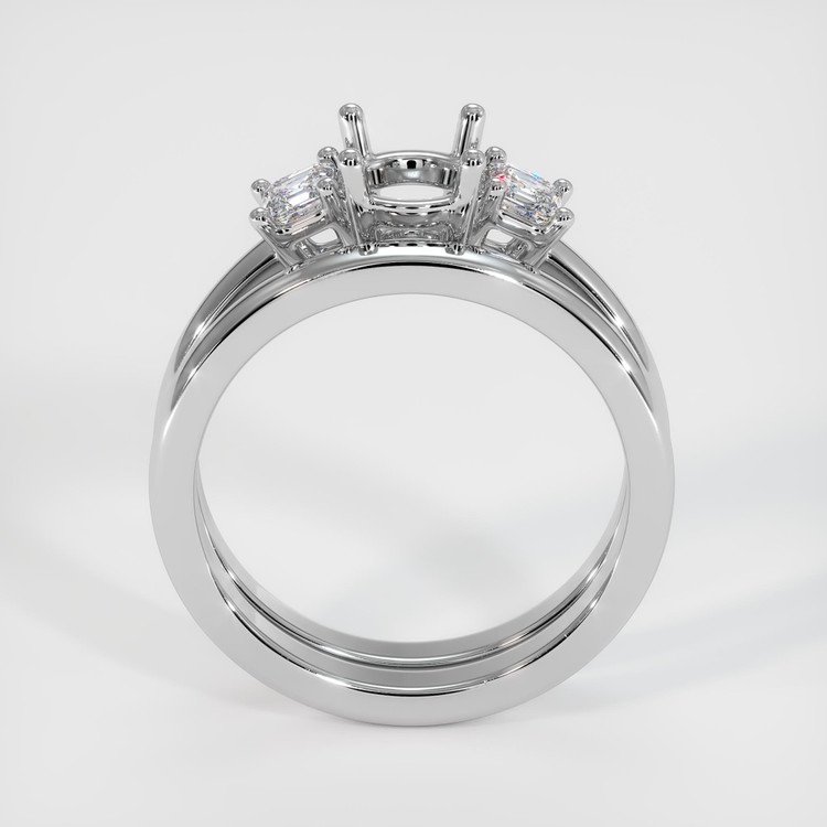 Silver Three Stone Ring Setting