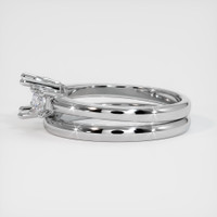 18K White Gold Three Stone Ring Setting Image