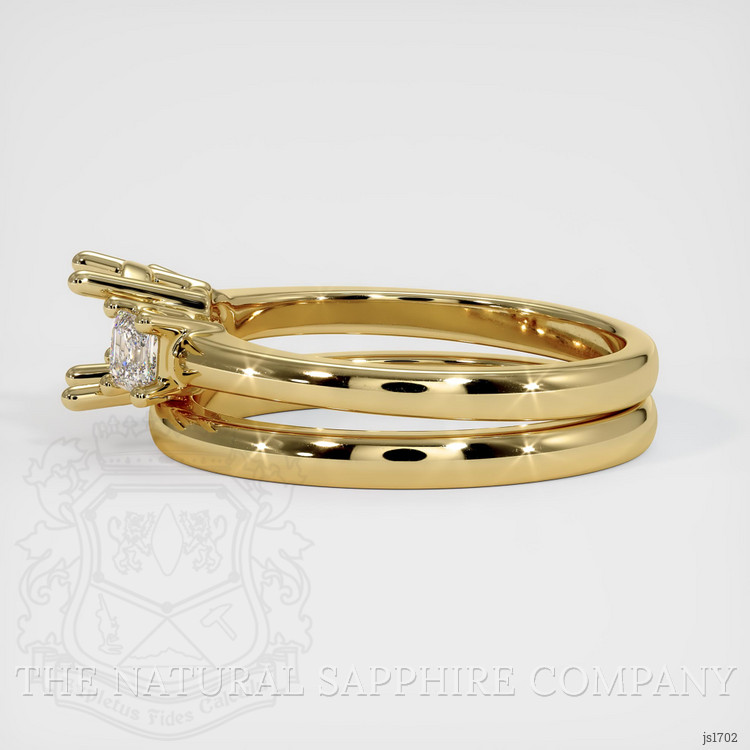 10K Yellow Gold Three Stone Ring Setting