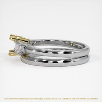 18K Yellow & White Three Stone Ring Setting Image