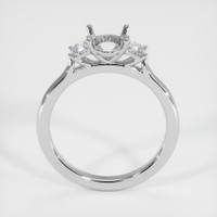 10K White Gold Three Stone Ring Setting Image