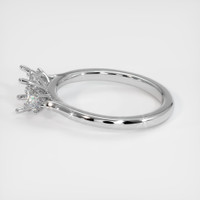 18K White Gold Three Stone Ring Setting Image