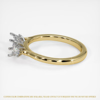 14K White & Yellow Three Stone Ring Setting Image