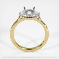 14K White & Yellow Three Stone Ring Setting Image