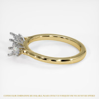 18K White & Yellow Three Stone Ring Setting Image