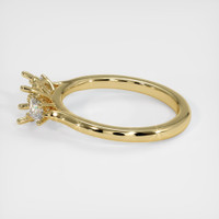 10K Yellow Gold Three Stone Ring Setting Image