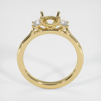 10K Yellow Gold Three Stone Ring Setting Image