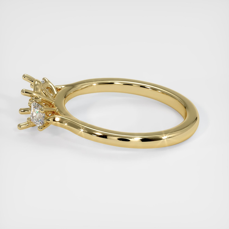 14K Yellow Gold Three Stone Ring Setting