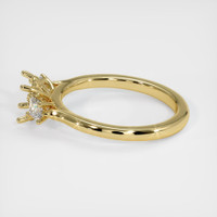 18K Yellow Gold Three Stone Ring Setting Image