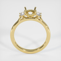 18K Yellow Gold Three Stone Ring Setting Image