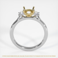 14K Yellow & White Three Stone Ring Setting Image