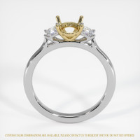 18K Yellow & White Three Stone Ring Setting Image