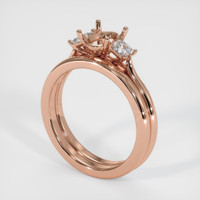 14K Rose Gold Three Stone Ring Setting Video