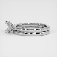 18K White Gold Three Stone Ring Setting Image