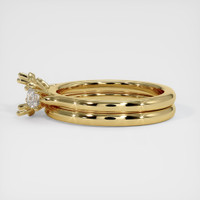 14K Yellow Gold Three Stone Ring Setting Image