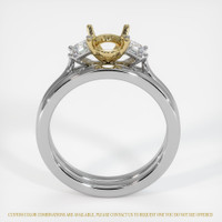 14K Yellow & White Three Stone Ring Setting Image