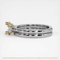 18K Yellow & White Three Stone Ring Setting Image