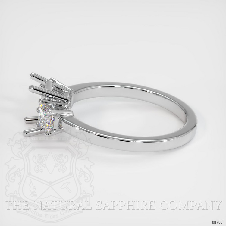 Platinum 950 Three Stone Ring Setting