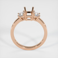 18K Rose Gold Three Stone Ring Setting Image