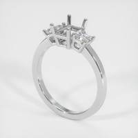 14K White Gold Three Stone Ring Setting Video