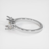 14K White Gold Three Stone Ring Setting Image