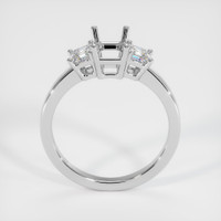 14K White Gold Three Stone Ring Setting Image