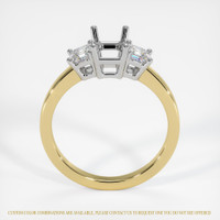 14K White & Yellow Three Stone Ring Setting Image