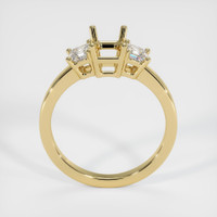10K Yellow Gold Three Stone Ring Setting Image