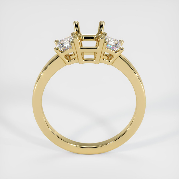 10K Yellow Gold Three Stone Ring Setting