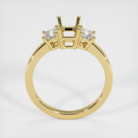 18K Yellow Gold Three Stone Ring Setting Image