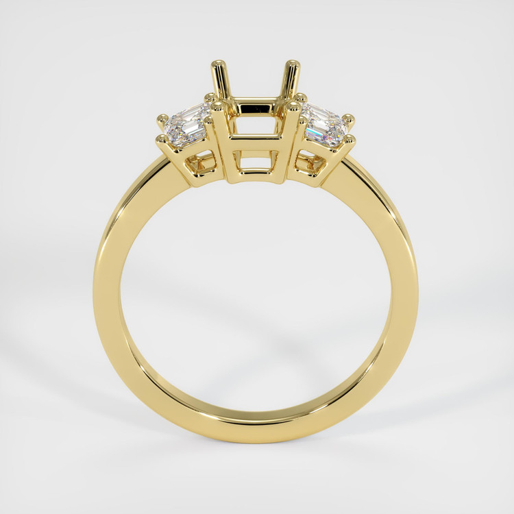 18K Yellow Gold Three Stone Ring Setting