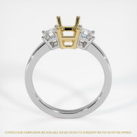 14K Yellow & White Three Stone Ring Setting Image