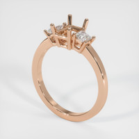 18K Rose Gold Three Stone Ring Setting Video
