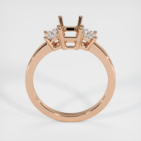 18K Rose Gold Three Stone Ring Setting Image