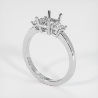 14K White Gold Three Stone Ring Setting Video