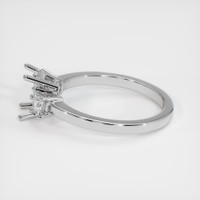 14K White Gold Three Stone Ring Setting Image