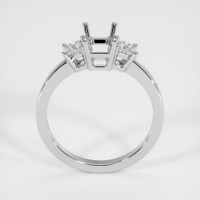 14K White Gold Three Stone Ring Setting Image