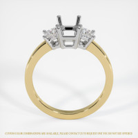 14K White & Yellow Three Stone Ring Setting Image