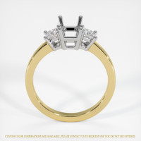 18K White & Yellow Three Stone Ring Setting Image