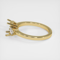 10K Yellow Gold Three Stone Ring Setting Image