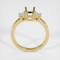 10K Yellow Gold Three Stone Ring Setting Image