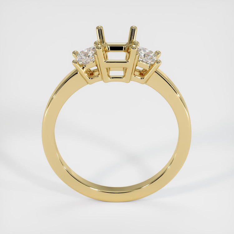 14K Yellow Gold Three Stone Ring Setting
