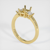 18K Yellow Gold Three Stone Ring Setting Video
